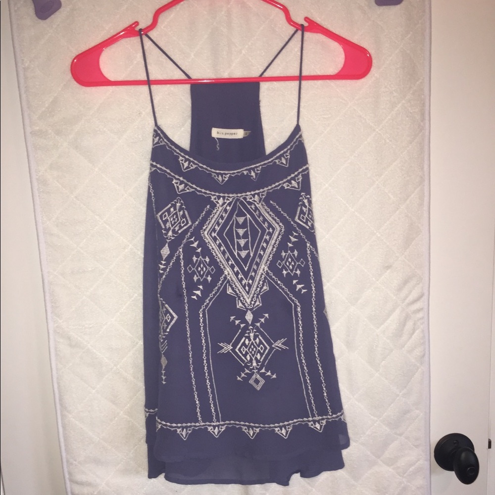 Periwinkle High Neck Tank